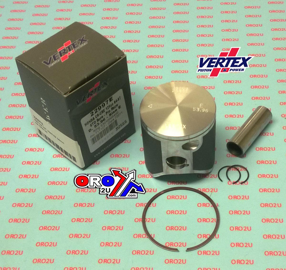 Vertex Piston Kit Vertex 54.0 a Honda CR/cre 125 04-07 Pro Race, Vertex 22997a