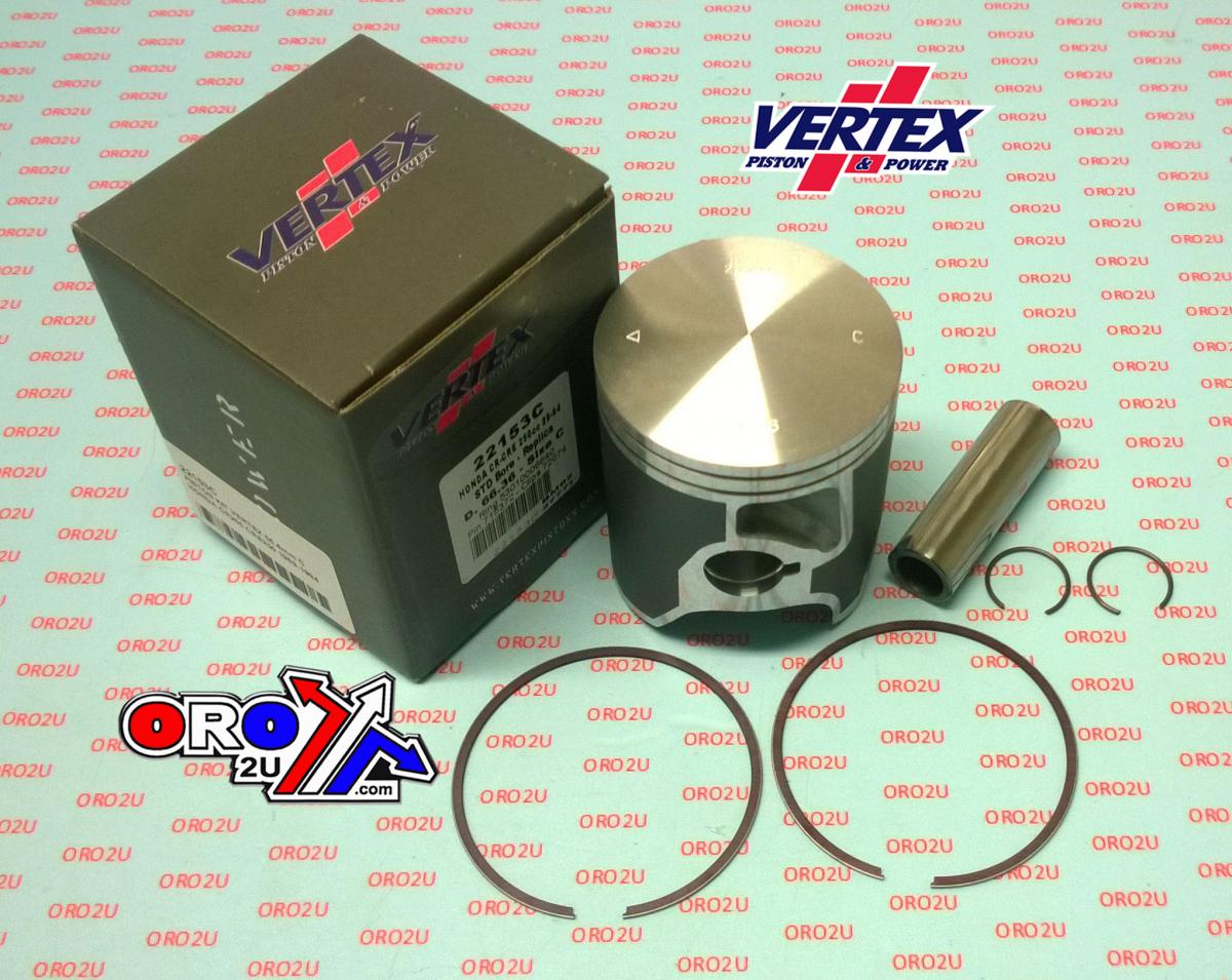 Vertex Piston Kit Vertex 67.5 Honda CR/cre 250 86-94, Vertex 22153110 Os +1.10