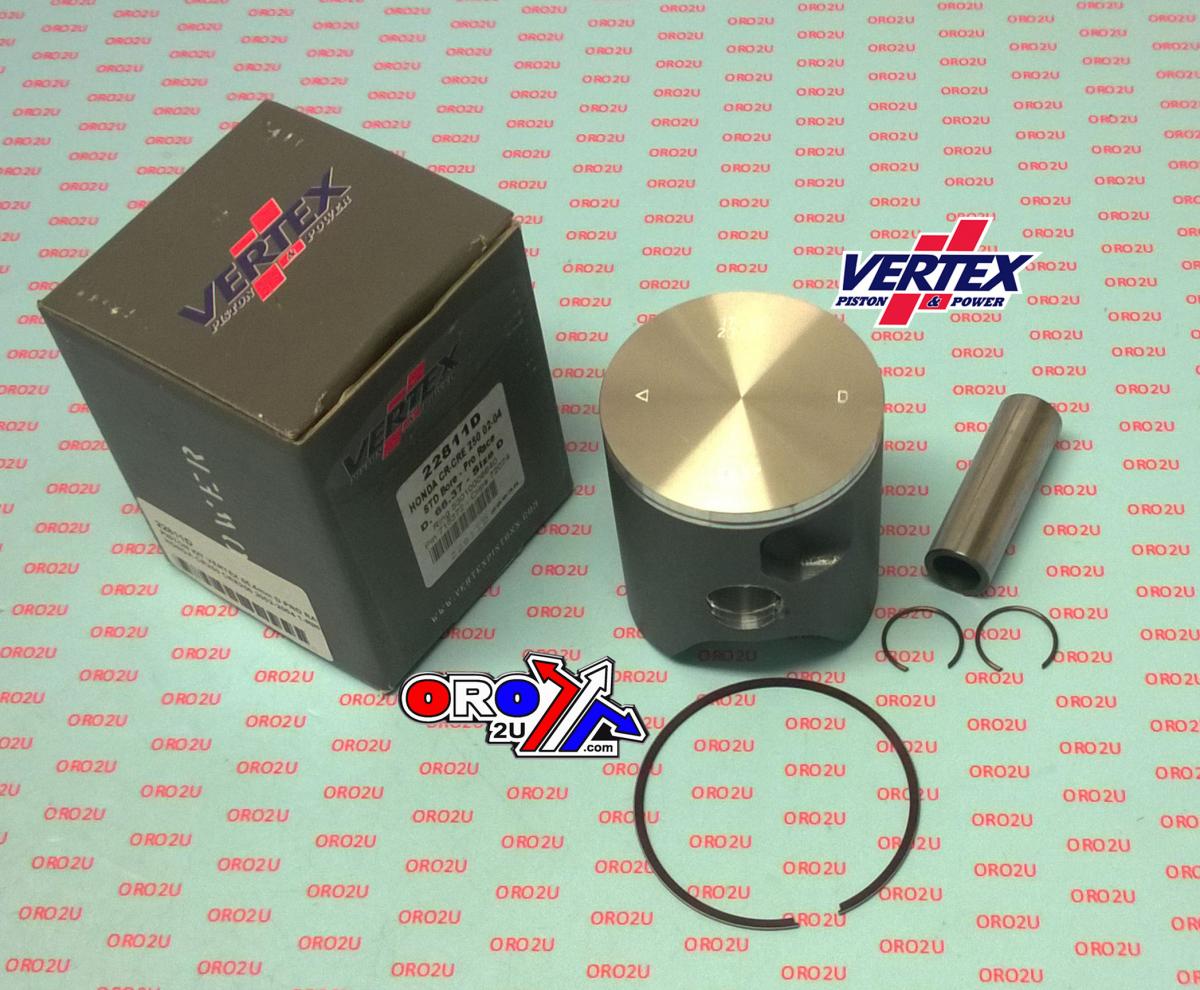Vertex Piston Kit Vertex 66.4 a Honda CR/cre 250 02-04 Pro Race, Vertex 22811a Single Ring