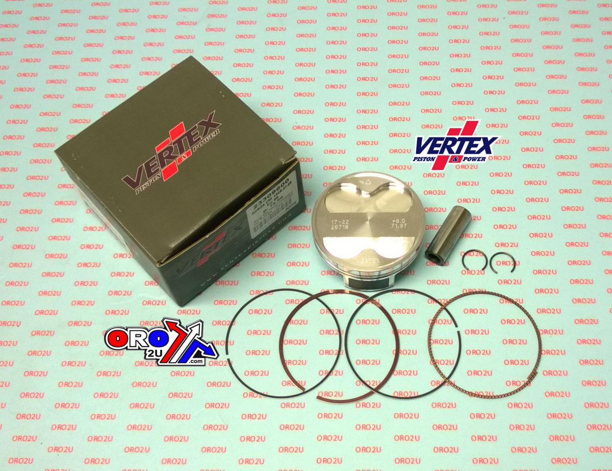 Vertex Piston Kit Vertex 72.0 Honda CRF 150 07-09, Vertex 23309600 Os +6.00 Big Bore Xl Compr 11,7:1