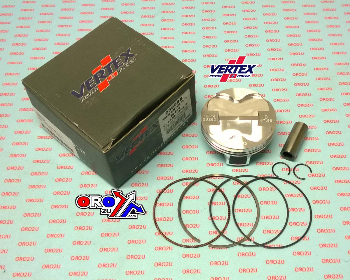 Vertex Piston Kit Vertex 68.0 B Honda CRF 150 12-22, Vertex 23868b Os+2.00 Big Bore Compr 11,7:1