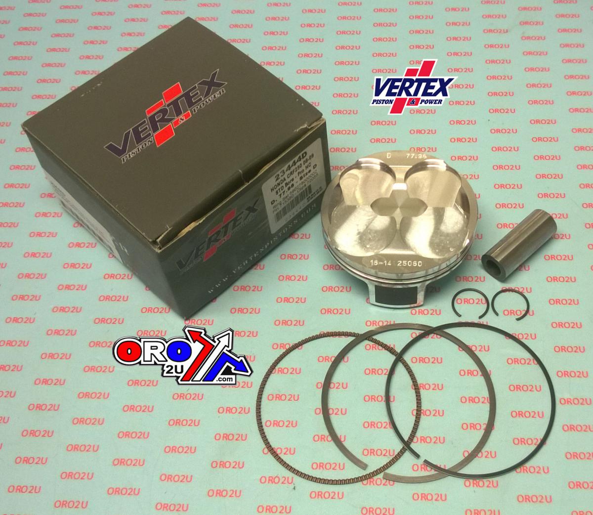 Vertex Piston Kit Vertex 78.0 C Hc Honda CRF 250 08-09, Vertex 23444c Hc Compr 13,5:1