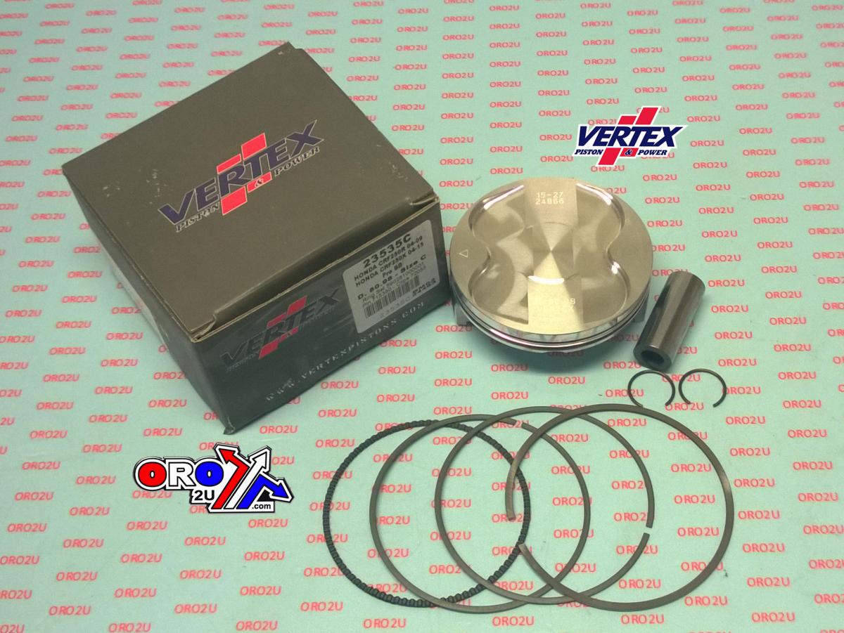 Vertex Piston Kit Vertex 81.0 B Honda CRF 250 R/x 04-17, Vertex 23535b Os +3.00 Big Bore Compr 13,0:1