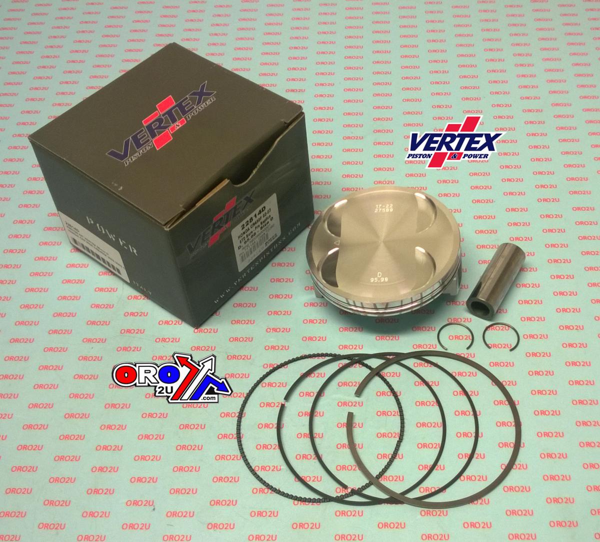 Vertex Piston Kit Vertex 96.0 C Honda CRF/cre 450 R/x 02-03, Vertex 22814c Compr 11,5:1