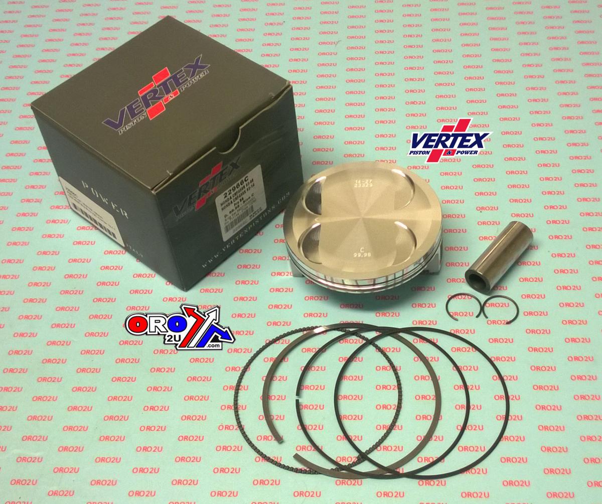 Vertex Piston Kit Vertex 100.0 a Honda CRF 450 R/x 02-17, Vertex 22966a Big Bore Xxl Os +4.00 Compr 12,1:1