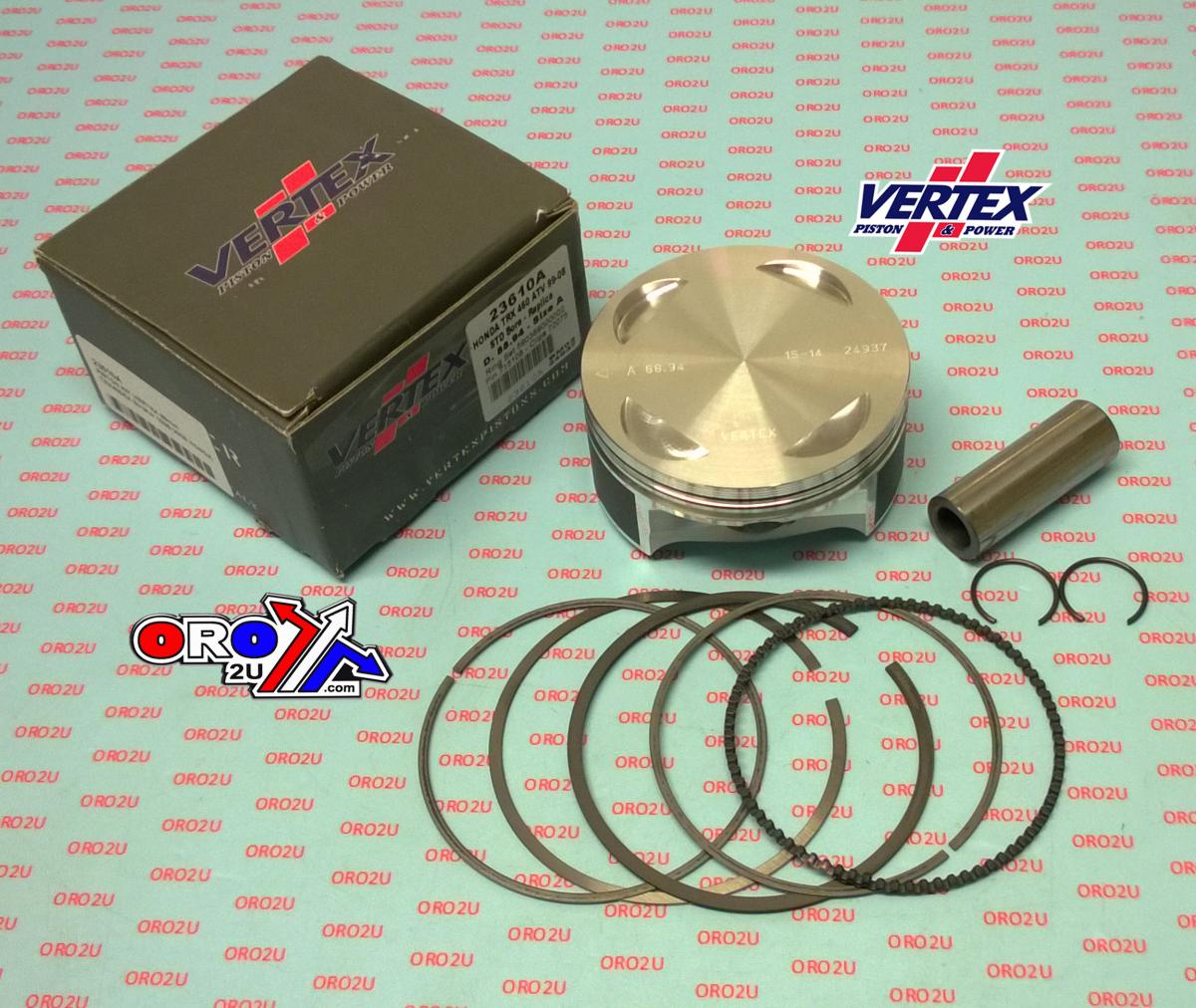 Vertex Piston Kit Vertex 89.0 Honda Trx 400 Stroker 99-08, Vertex 23610a