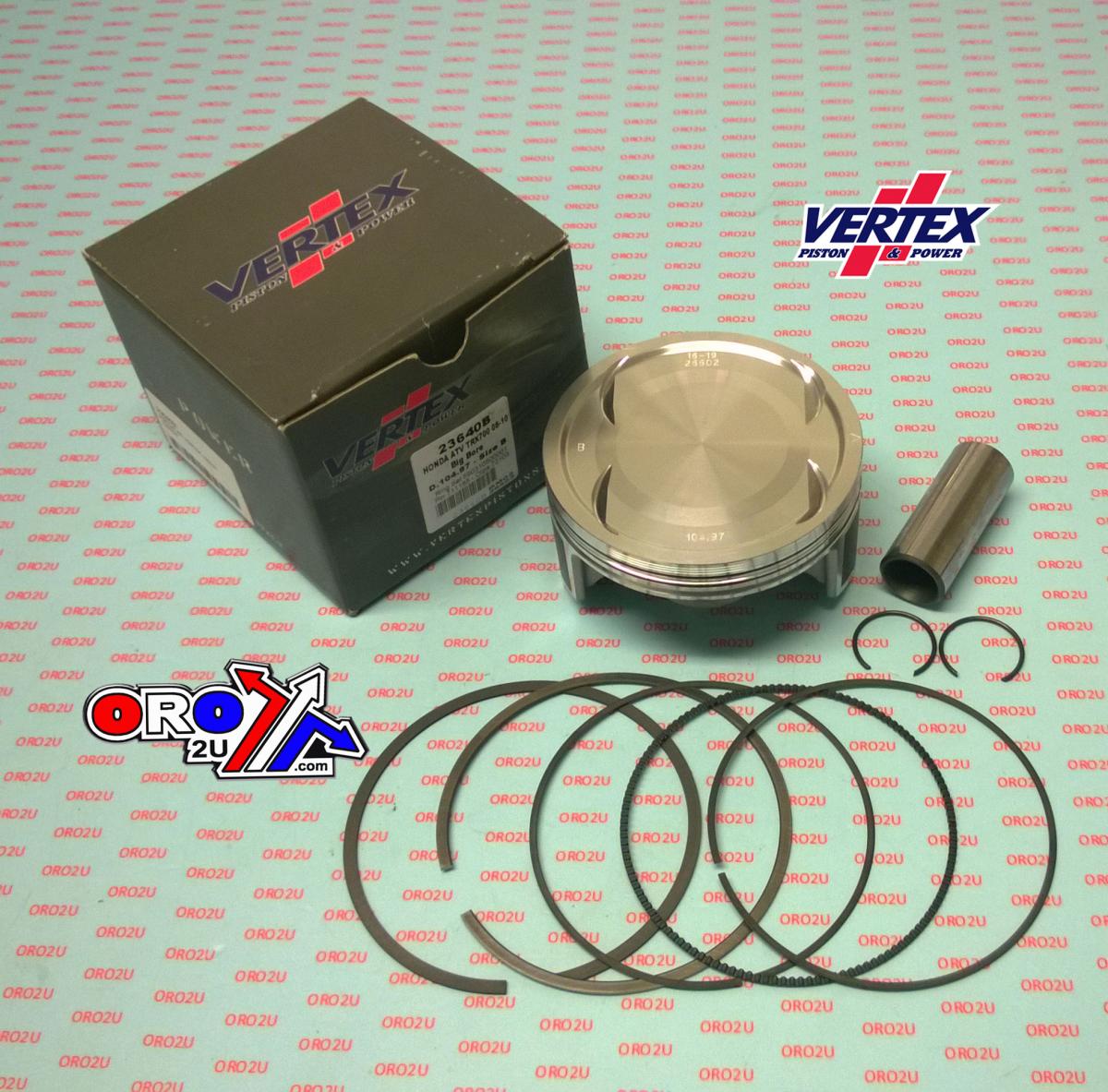 Vertex Piston Kit Vertex 105.0 a Honda Trx 700 08-10, Vertex 23640a Os+3.00 Big Bore