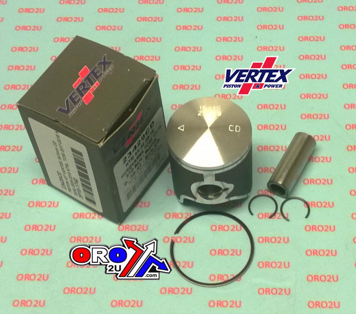 Vertex Piston Kit Vertex 39.5 E/f KTM SX 50 09-22, Vertex 23429ef Gas Gas MC50/huskt TC50