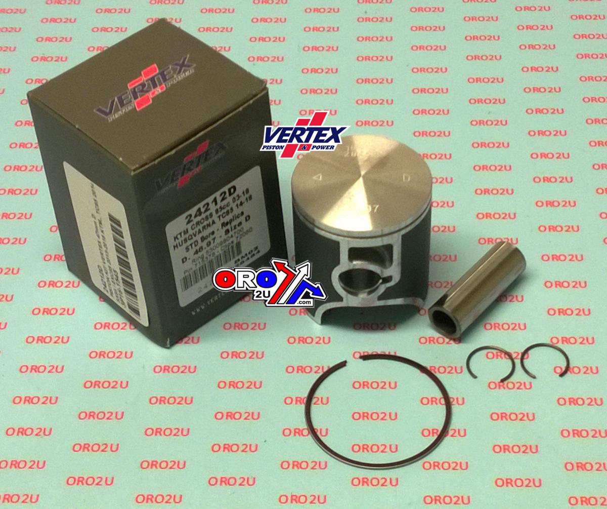 Vertex Piston Kit Vertex 47.0 C KTM SX/EXC 85 03-24, Vertex 24212c Gas Gas MC85/husky TC85