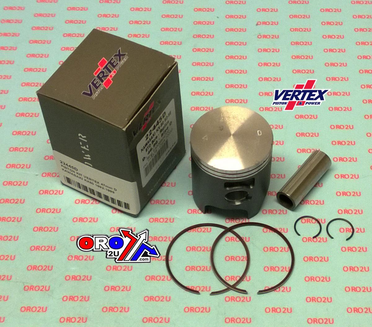 Vertex Piston Kit Vertex 47.0 D Kawasaki KX 80 92-99, Vertex 22445d