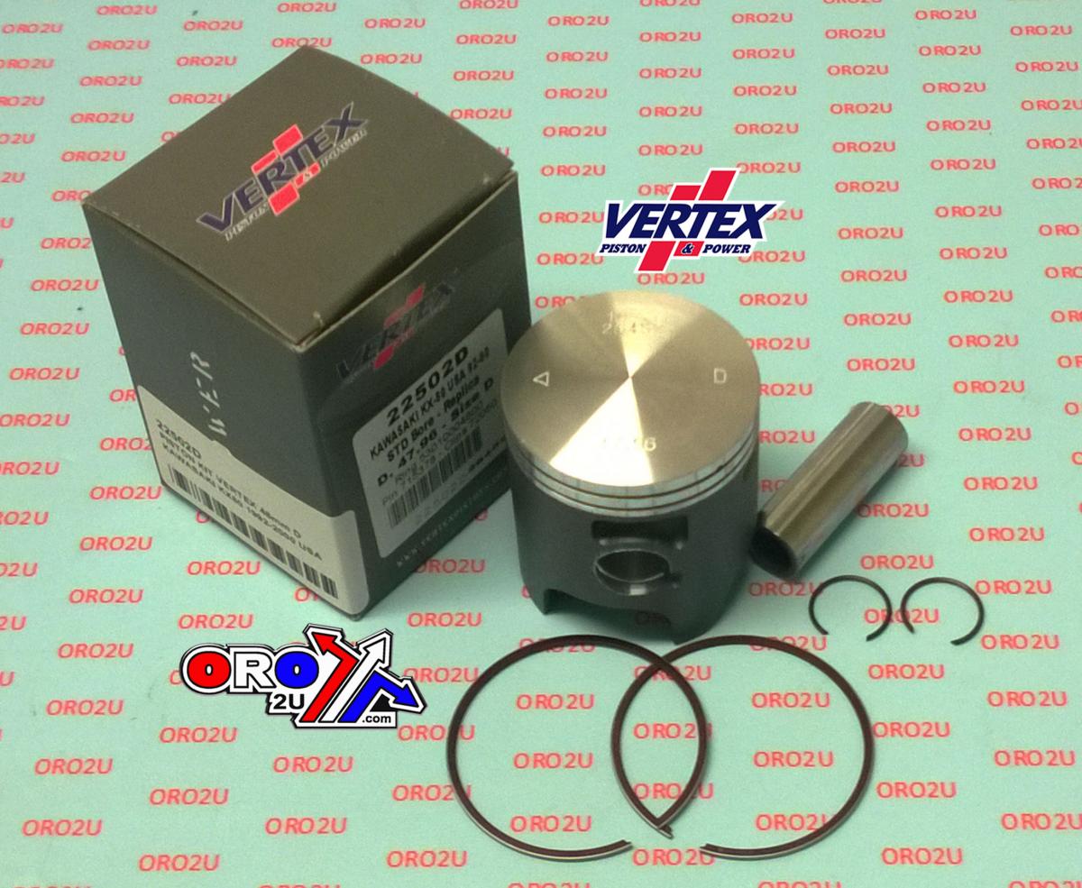 Vertex Piston Kit Vertex 48 B Kawasaki KX 80 92-00 Usa, Vertex 22502b