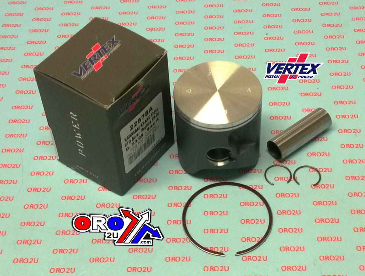 Vertex Piston Kit Vertex 55.0 Kawasaki KX/kxe 125 99-00, Vertex 22578100 Os +1.00