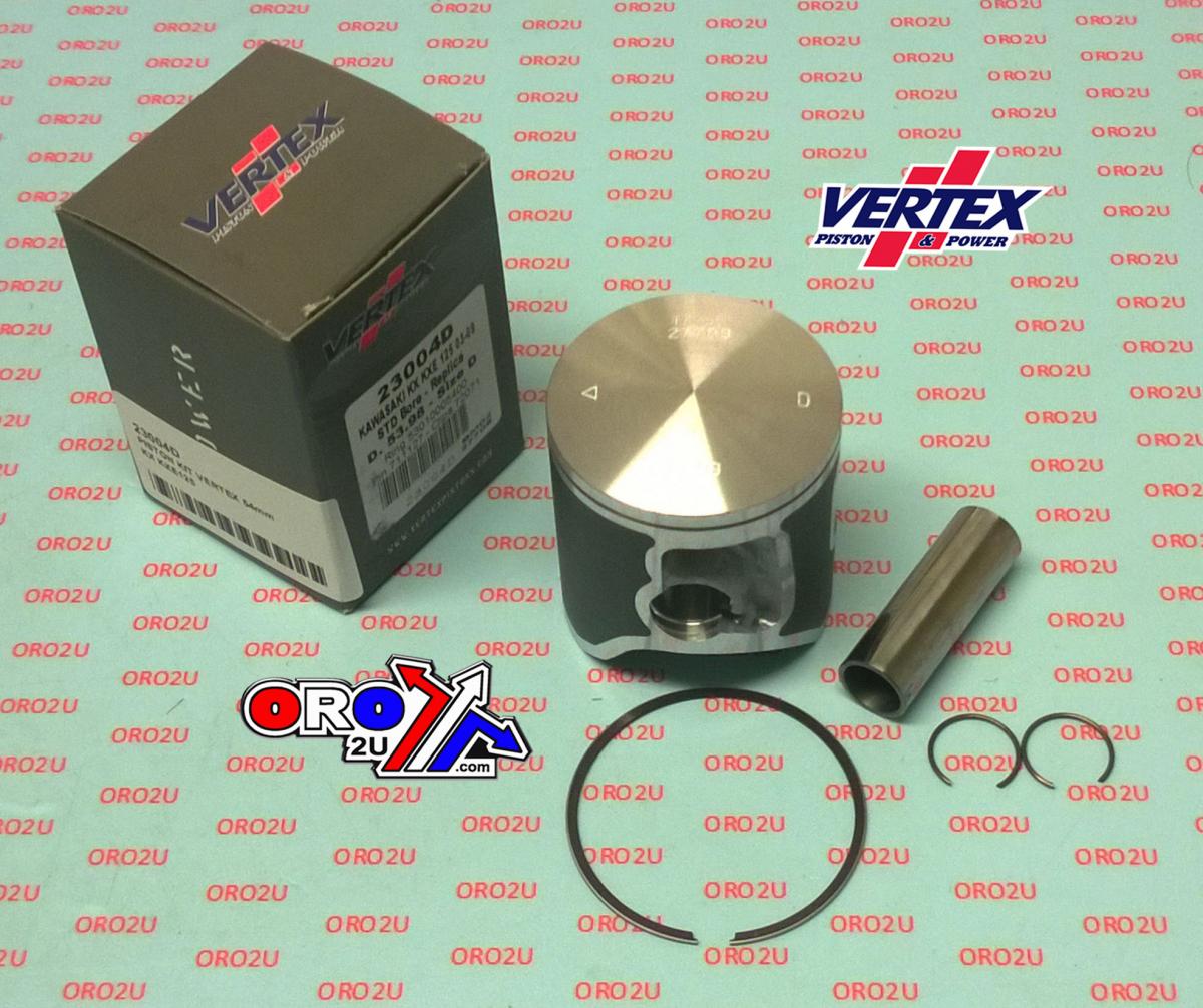 Vertex Piston Kit Vertex 54.0 D Kawasaki KX/kxe 125 03-08, Vertex 23004d