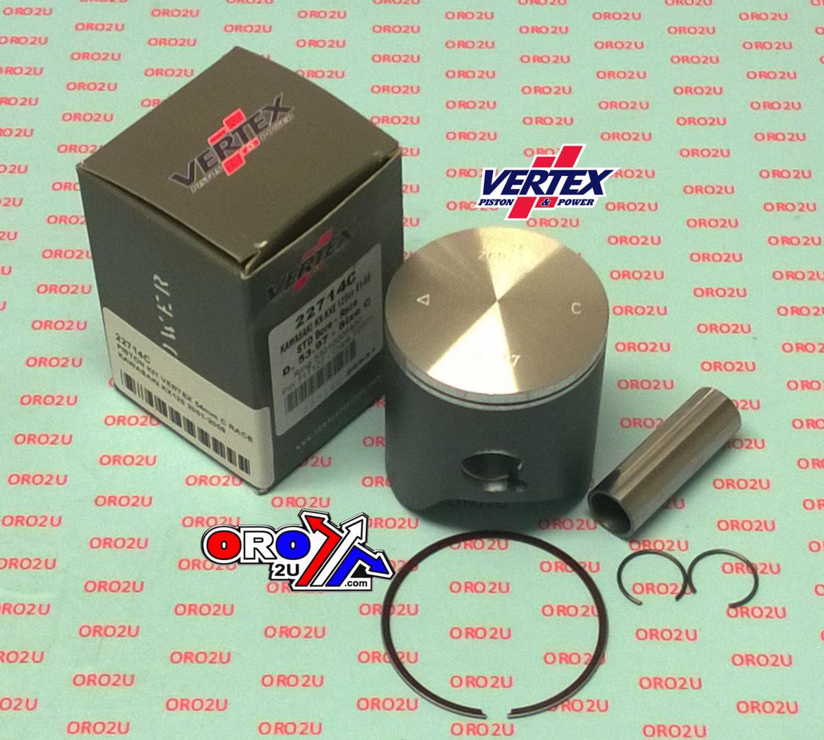 Vertex Piston Kit Vertex 54.0 B Kawasaki KX 125 01-08 Race, Vertex 22714b