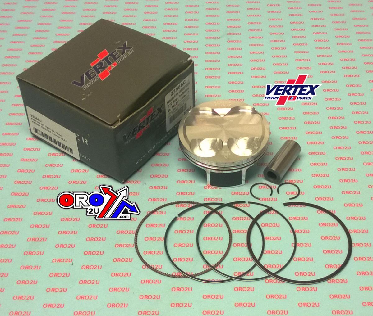 Vertex Piston Kit Vertex 77.0 D Kawasaki KX/kxe 250 2010, Vertex 23566d Compr 13,2:1