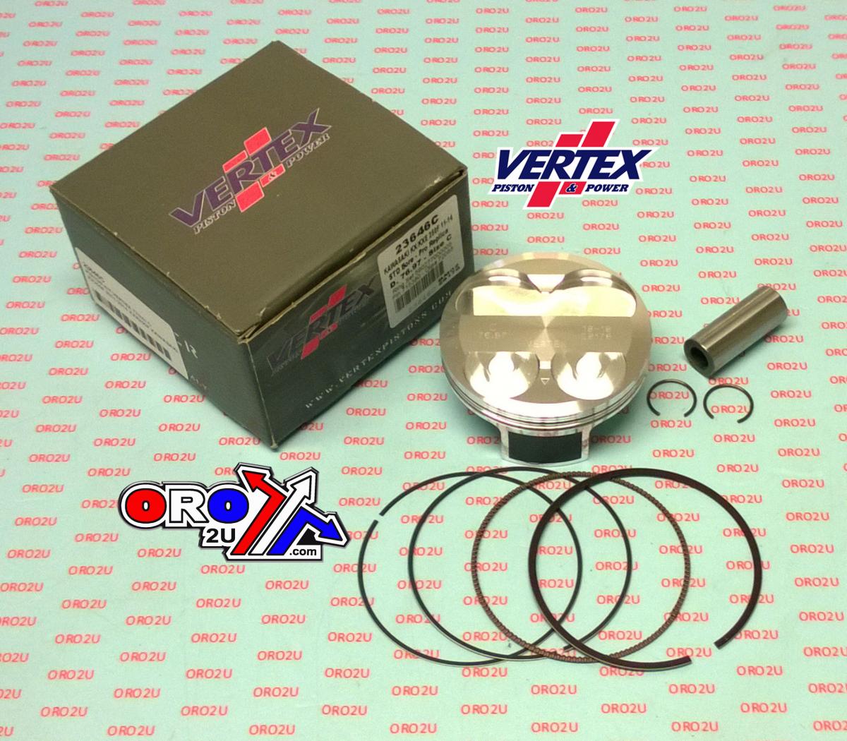 Vertex Piston Kit Vertex 77.0 B Kawasaki KX/kxe 250 11-14, Vertex 23646b Compr 13,5:1