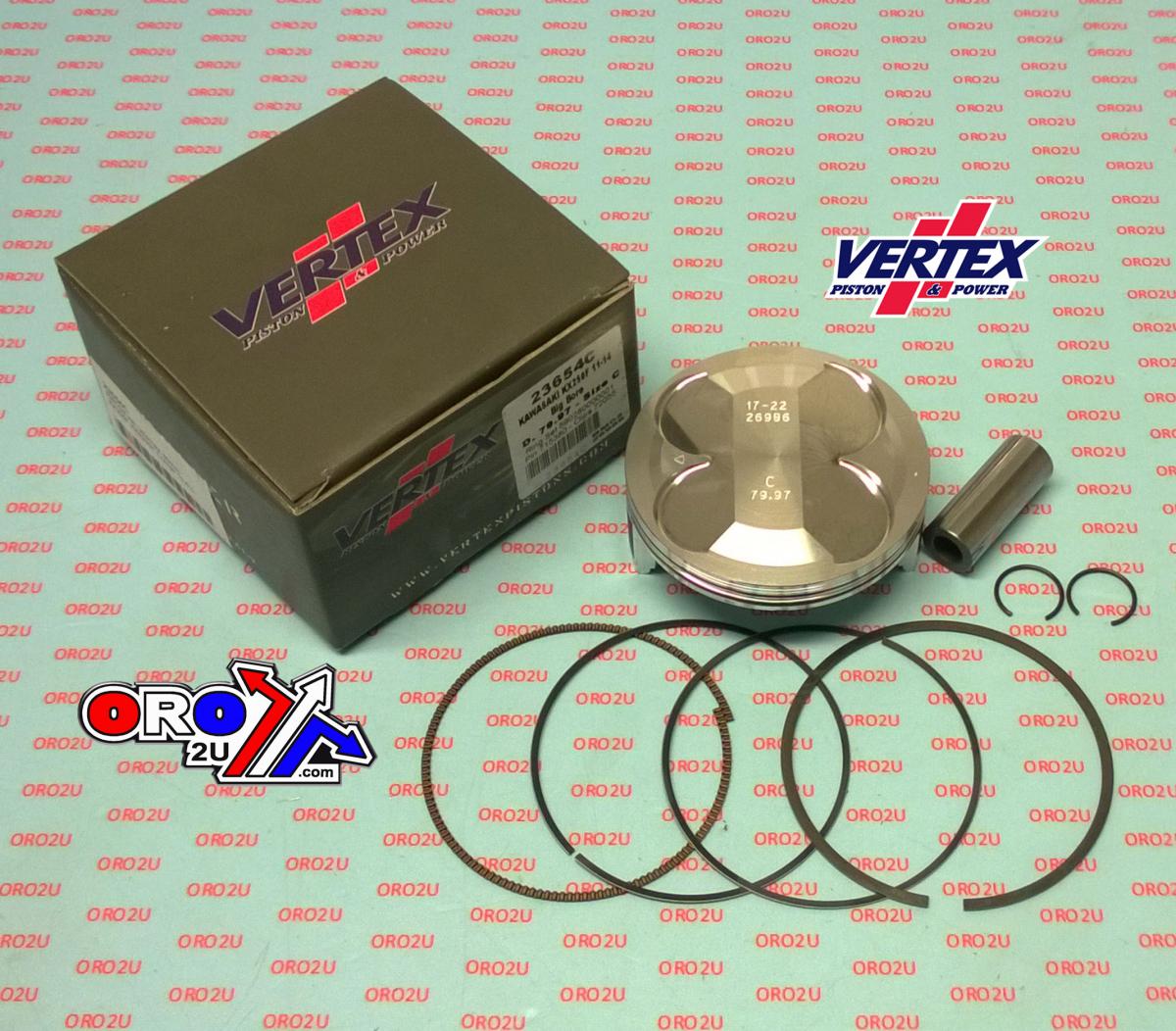 Vertex Piston Kit Vertex 80.0 B Kawasaki KX/kxe 250 11-14, Vertex 23654b Os+3.00 Big Bore Compr 13,5:1