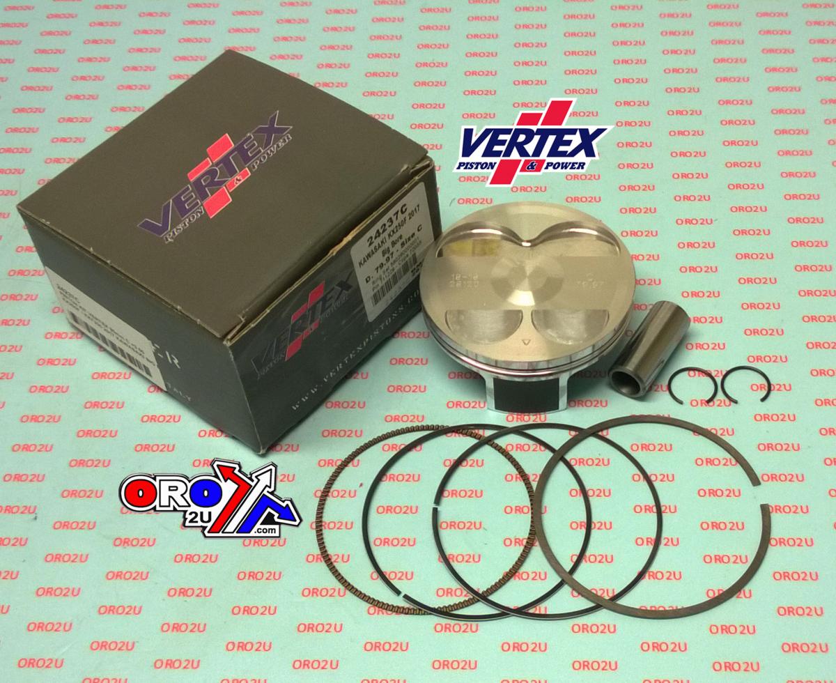 Vertex Piston Kit Vertex 80.0 C Kawasaki KX 250 17-19, Vertex 24237c Os+3:00 Big Bore Compr 13,7:1