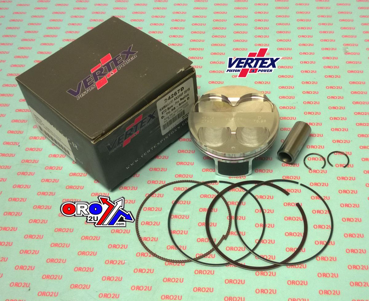 Vertex Piston Kit Vertex 77.0 B Kawasaki KX 250 17-19, Vertex 24267b Compr 13,4:1