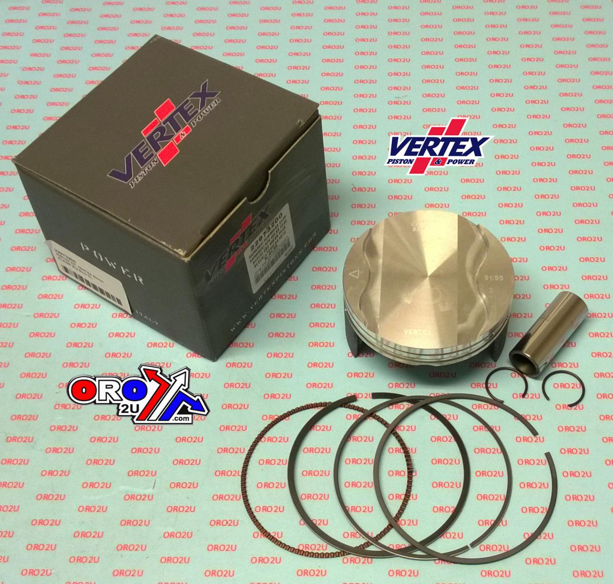 Vertex Piston Kit Vertex 92.0 Suzuki DRZ/ltz 400 00-12, Vertex 22973200 Xl Big Bore Os +2.00 Kaw KLX/kfx 400