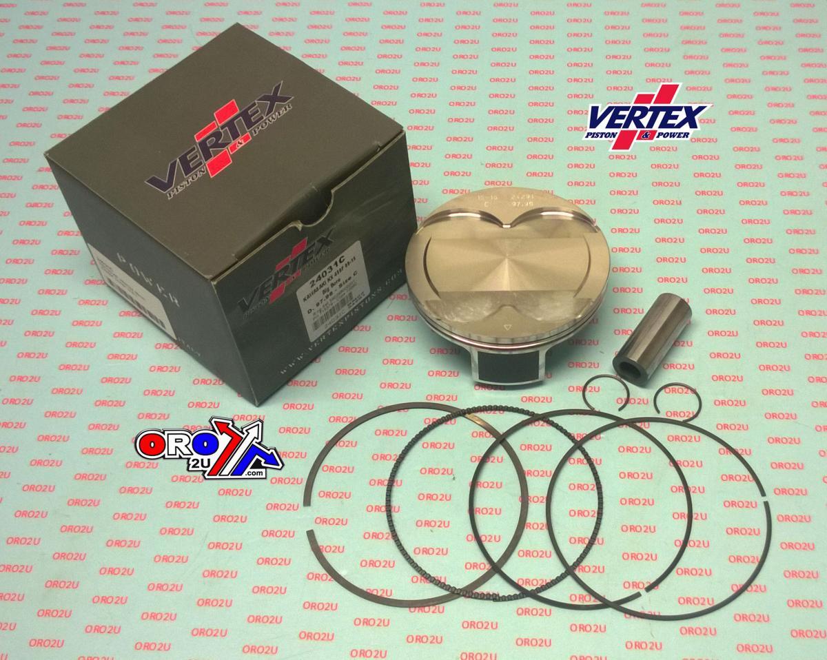 Vertex Piston Kit Vertex 98.0 B Kawasaki KX 450 09-15, Vertex 24031b Os+2:00 Big Bore Compr 12,5:1