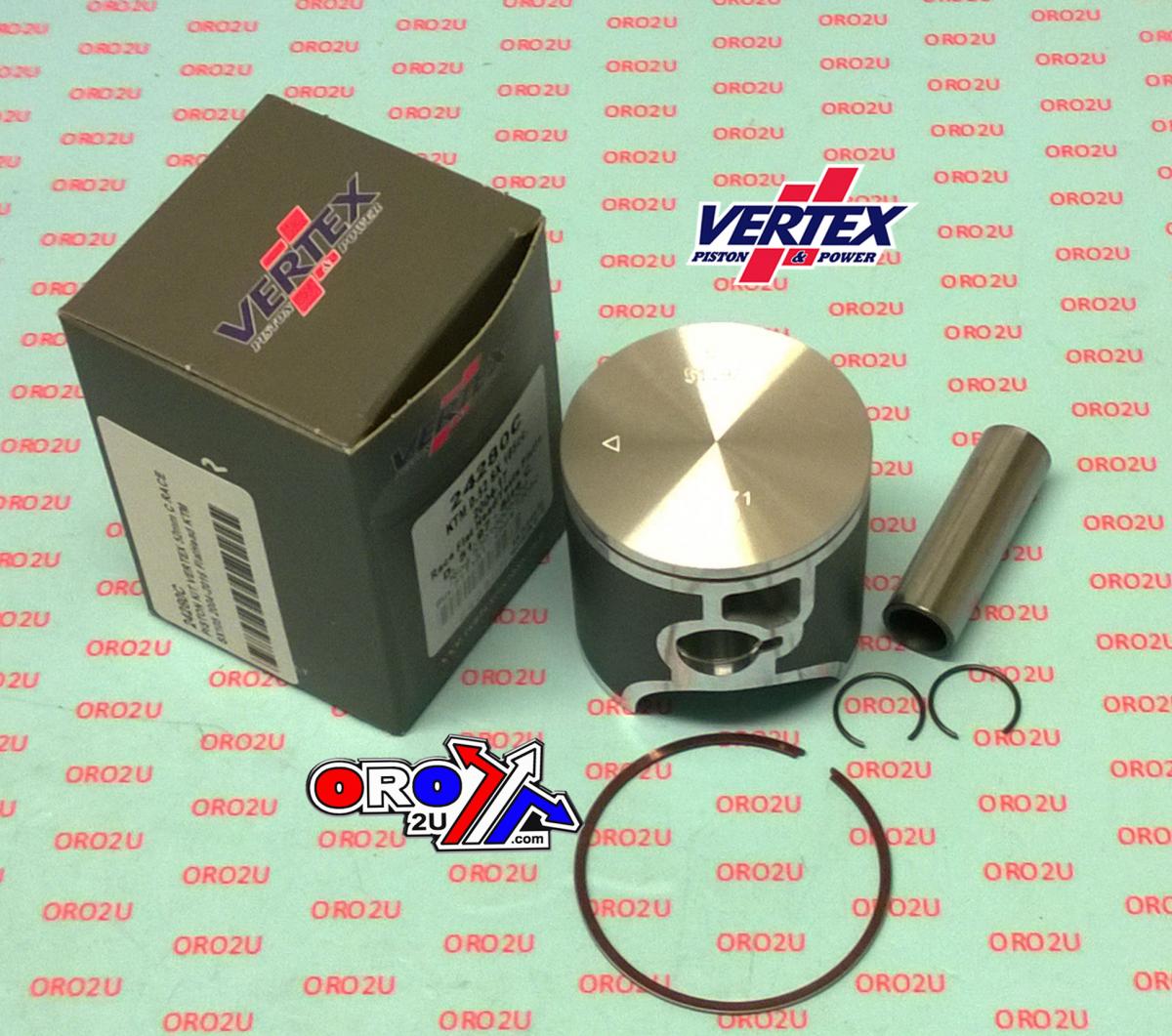 Vertex Piston Kit Vertex 52.0 a Fh Race KTM SX 105 04-16, Vertex 24280a Flathead Race