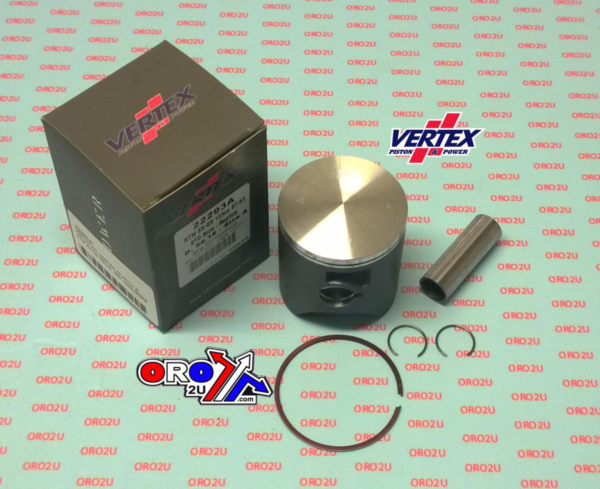 Vertex Piston Kit Vertex 54.25 D KTM SX/gs 125 87-93 Dome, Vertex 22293d