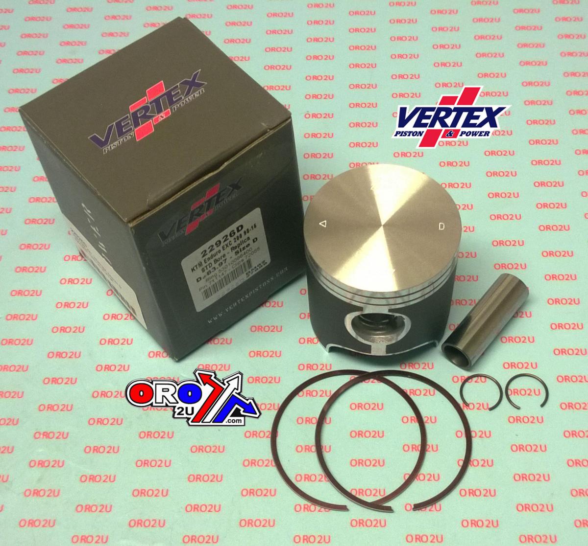 Vertex Piston Kit Vertex 64.0 D KTM EXC 200 98-16, Vertex 22926d