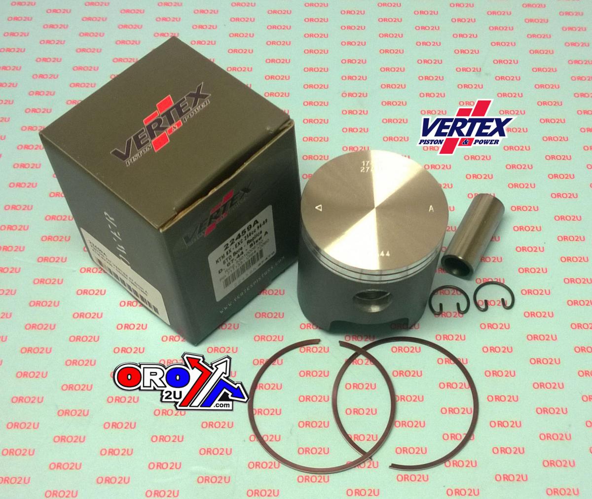 Vertex Piston Kit Vertex 69.0 KTM SX/gs 250 96-99, Vertex 22459150 Os +1.50