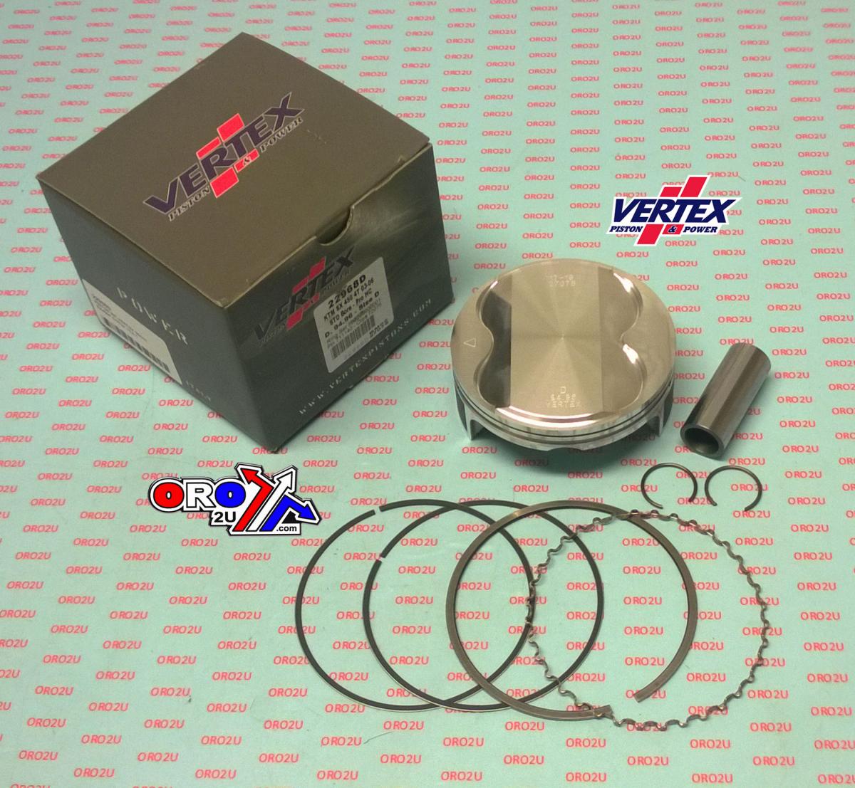 Vertex Piston Kit Vertex 95.0 D KTM SX 450 03-06, Vertex 22968d Hc Compr 13,0:1