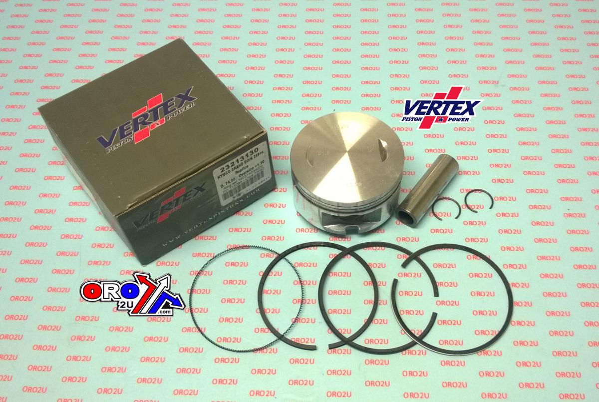 Vertex Piston Kit Vertex 74.0 Kymco Kxr/mxu 250 03-06, Vertex 23213130 Os +1.30