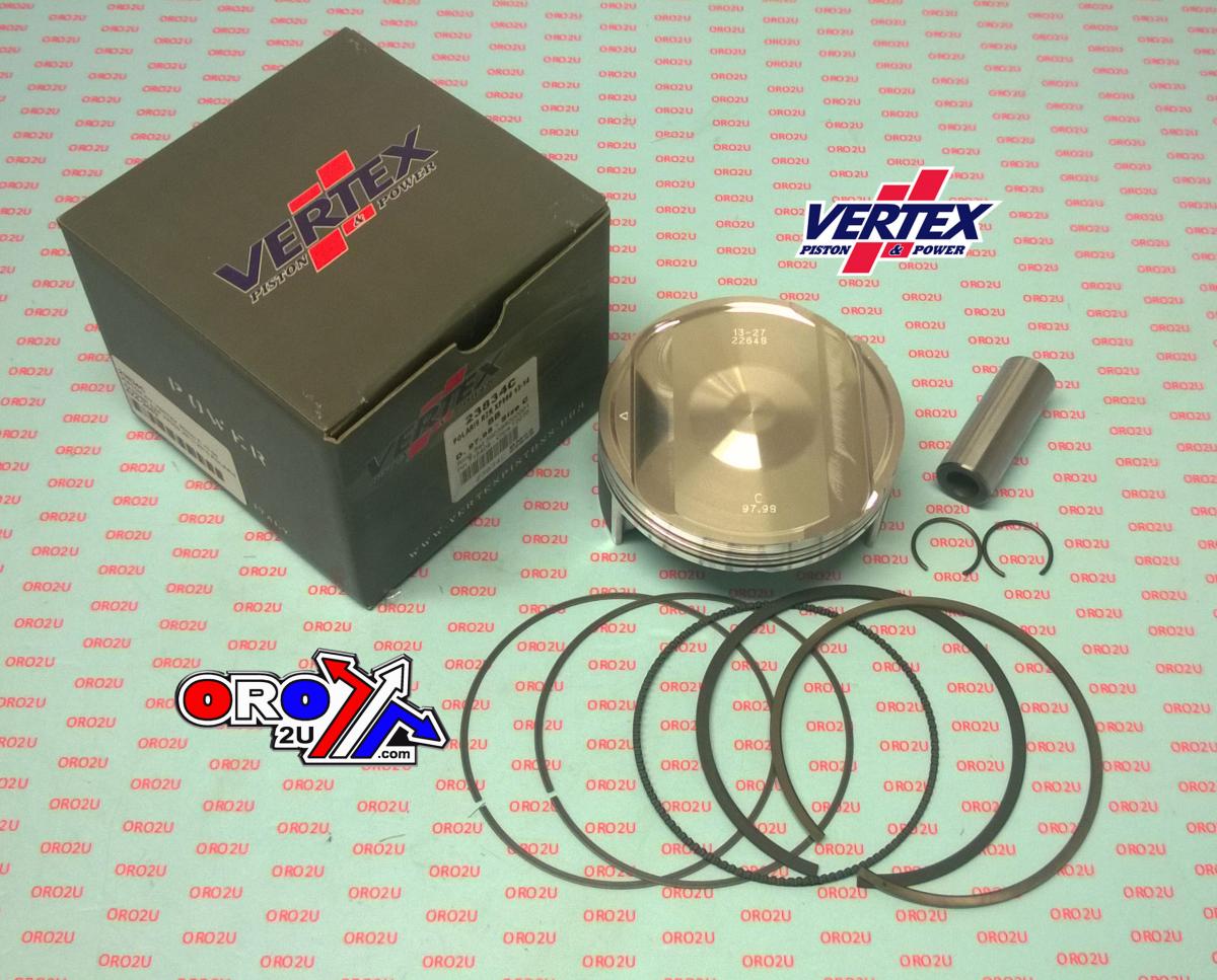 Vertex Piston Kit Vertex 98.0 B Polaris RZR 900 11-13, Vertex 23834b Os+5.00 Big Bore Ranger XP900