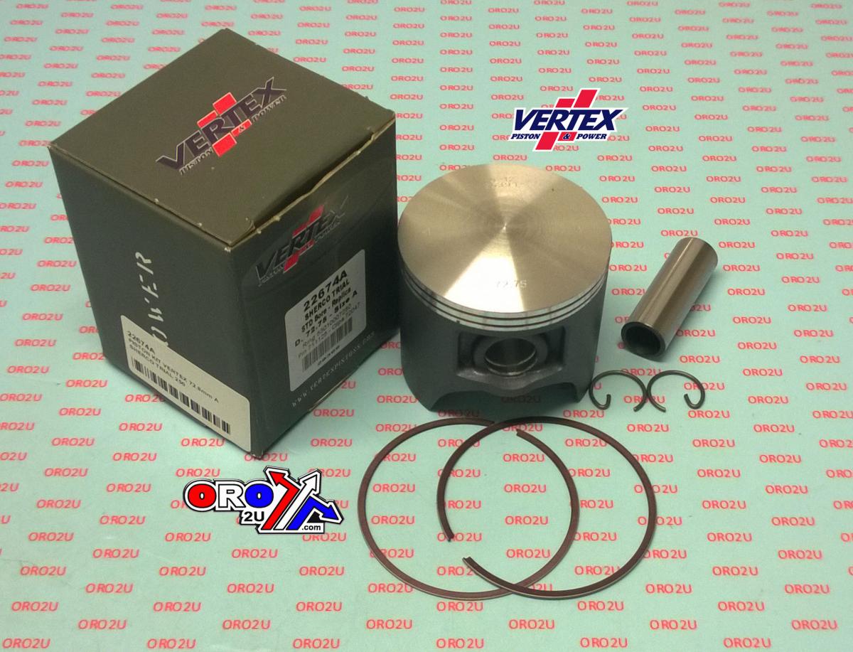 Vertex Piston Kit Vertex 72.8 a Sherco Trial 250, Vertex 22674a