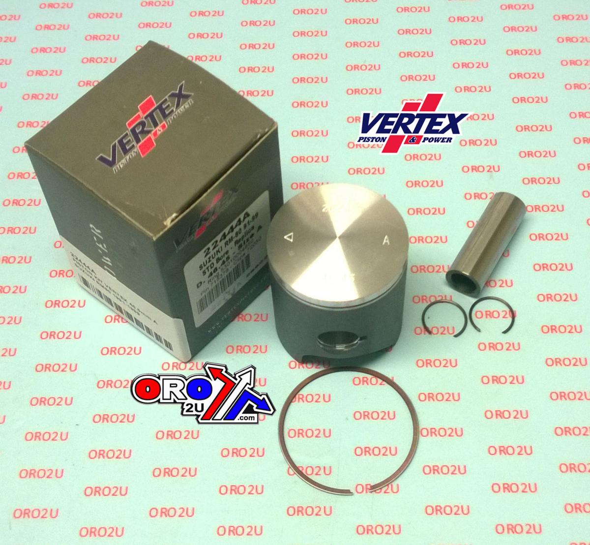 Vertex Piston Kit Vertex 46.5 E Suzuki RM 80 91-99, Vertex 22444e