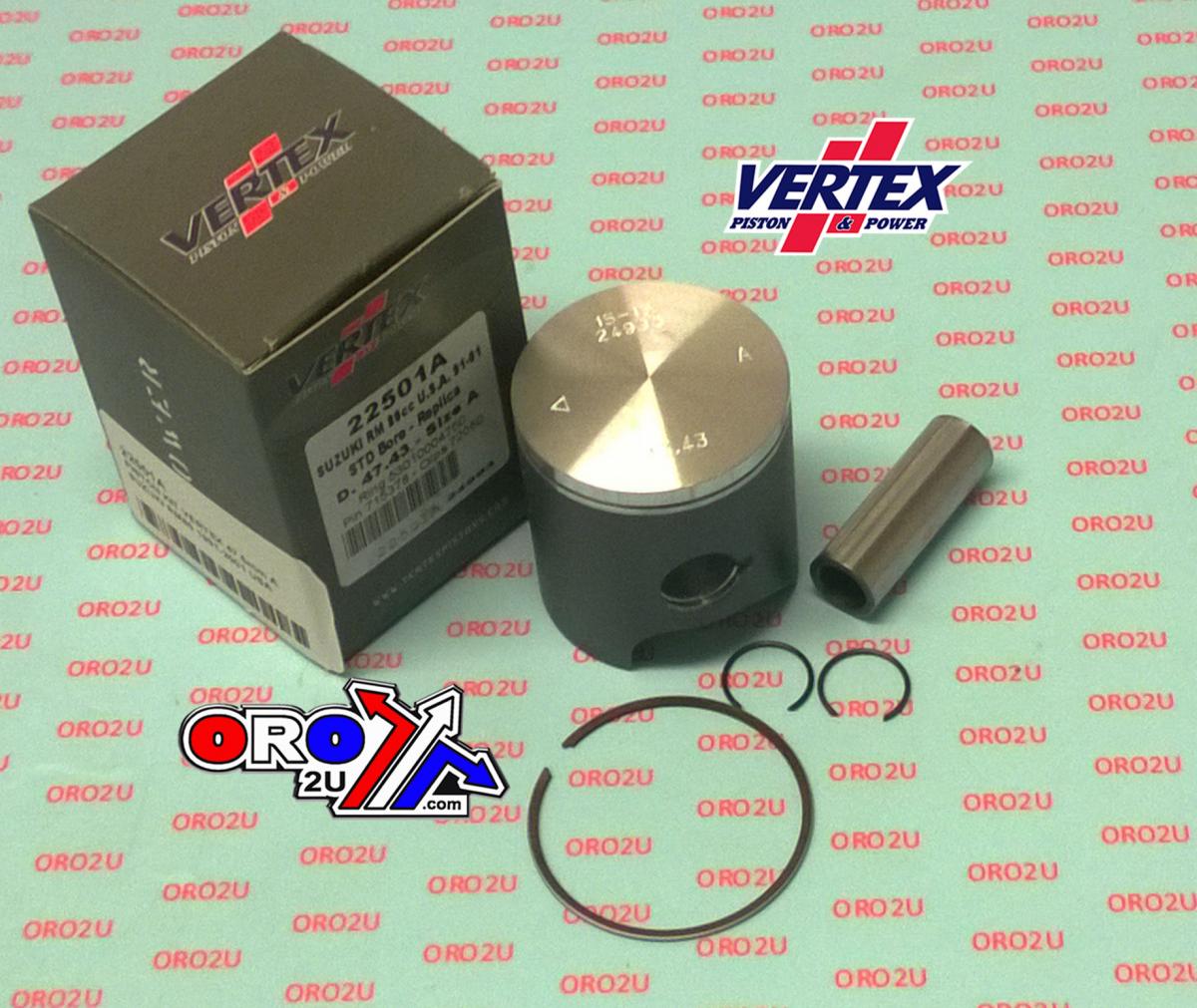 Vertex Piston Kit Vertex D 48.0 Suzuki RM 80 91-01 Usa, Vertex 22501d Os +0.50