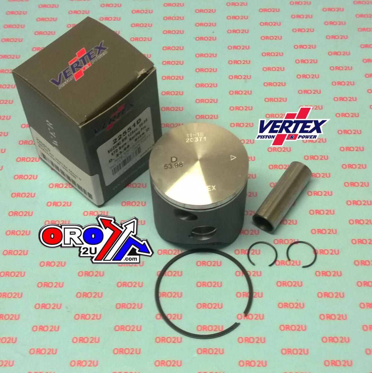 Vertex Piston Kit Vertex 54 C Suzuki RM 125 90-91, Vertex 22551c