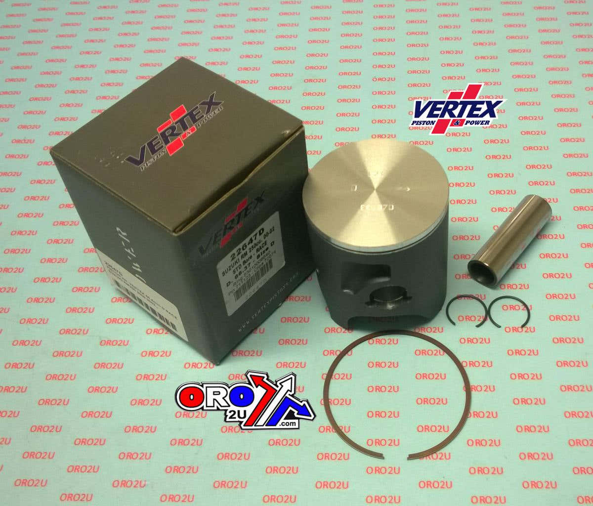 Vertex Piston Kit Vertex 66.4 C Suzuki RM 250 00-02 Race, Vertex 22647c Single Ring