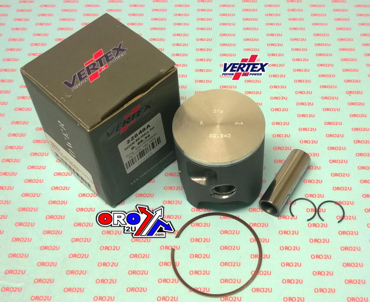 Vertex Piston Kit Vertex 66.4 B Suzuki RM 250 00-02 Pro Race, Vertex 22648b Single Ring