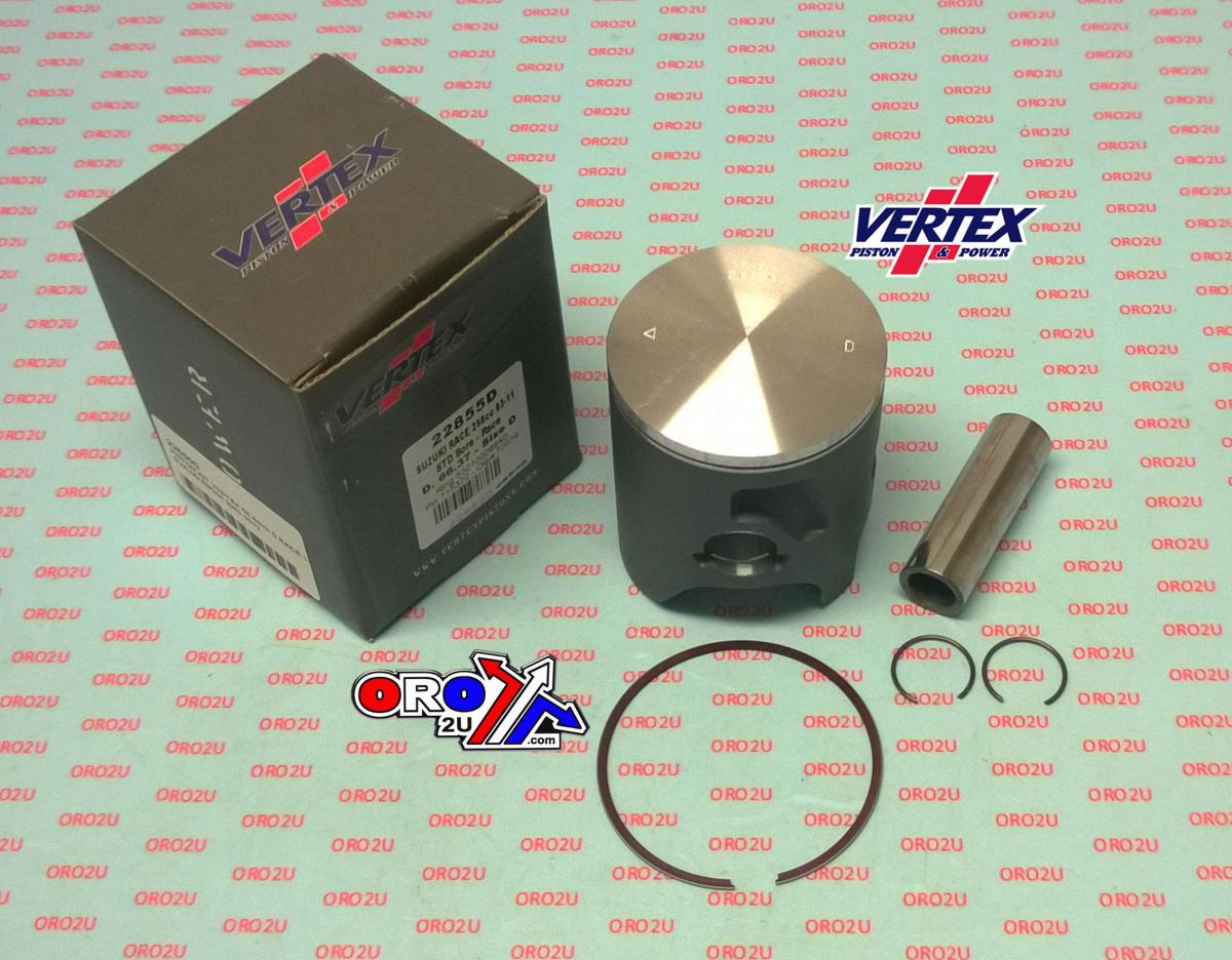 Vertex Piston Kit Vertex 66.4 D Suzuki RM 250 03-12 Race, Vertex 22855d Single Ring