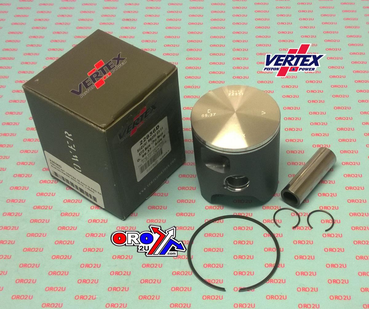 Vertex Piston Kit Vertex 66.4 C Suzuki RM 250 03-12 Pro Race, Vertex 22856c Single Ring