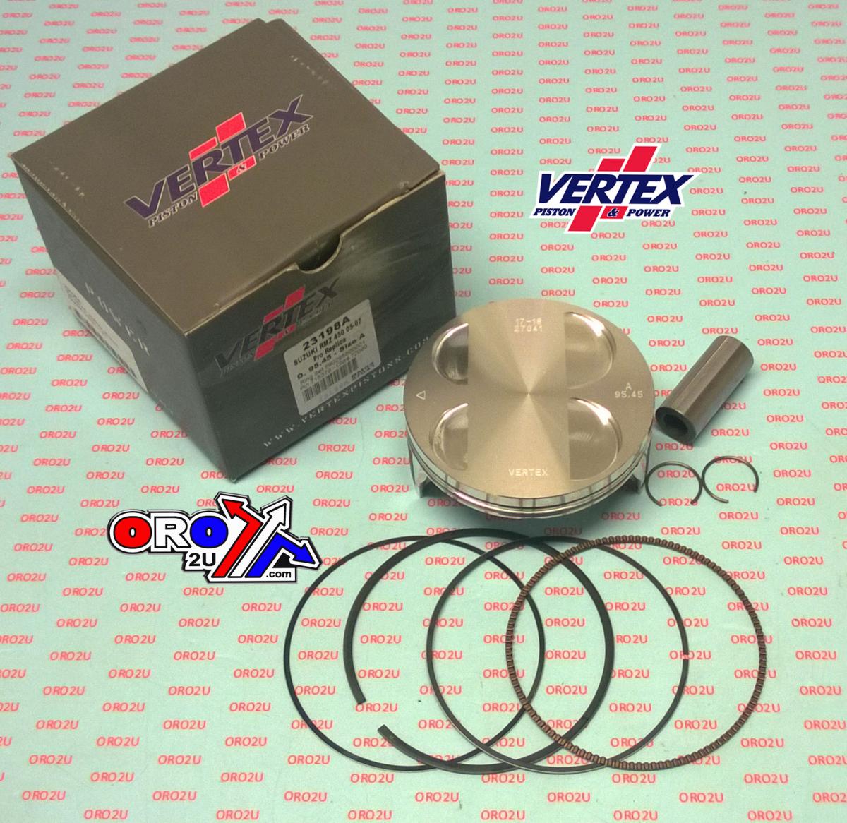 Vertex Piston Kit Vertex 95.5 C Suzuki RMZ 450 05-07, Vertex 23198c Compr 11,9:1