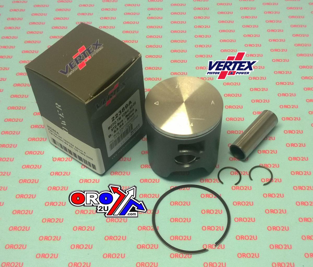 Vertex Piston Kit Vertex 54 a Tm Racing MX/en 125 92-08, Vertex 22389a