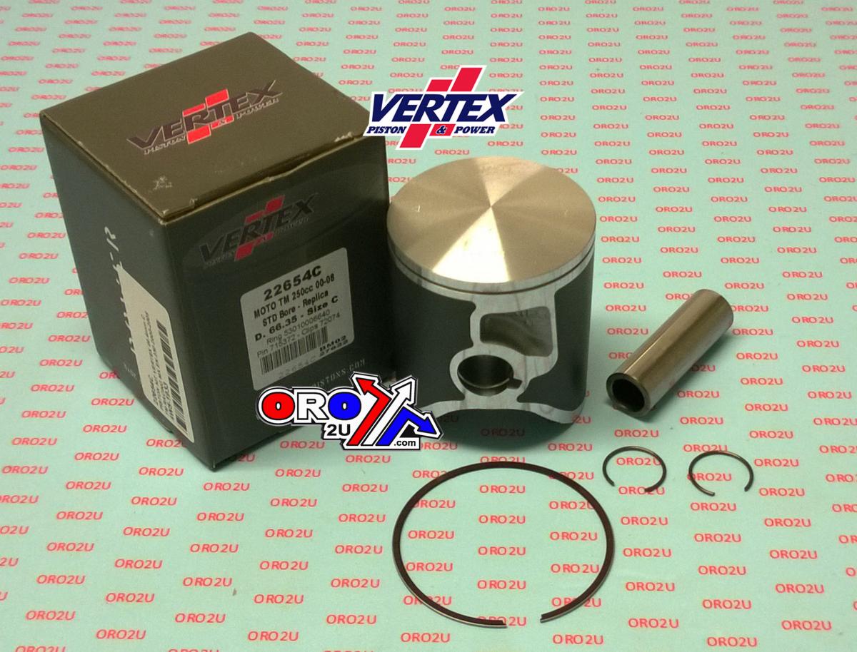 Vertex Piston Kit Vertex 66.4 a Tm Racing MX/en 250 00-09, Vertex 22654a