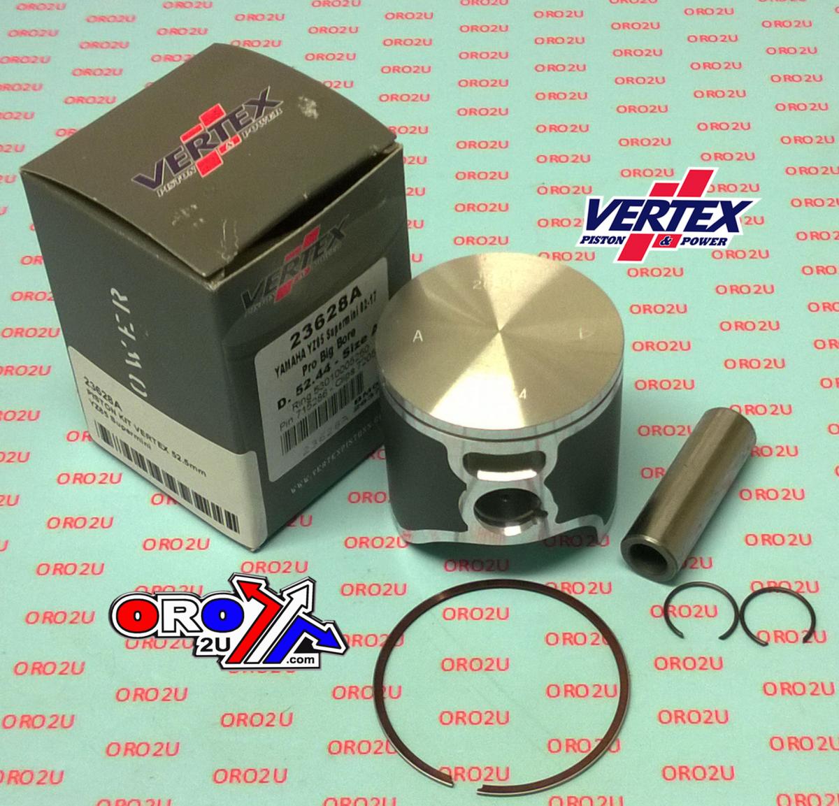 Vertex Piston Kit Vertex 52.5 B Yamaha YZ 85 02-18, Vertex 23628b Os+5.00 Supermini Big Bore