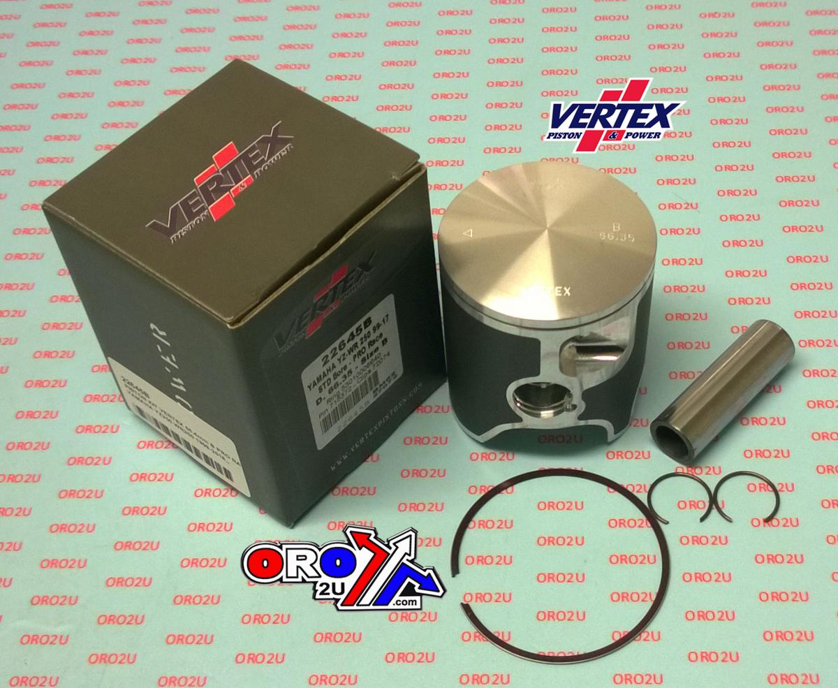 Vertex Piston Kit Vertex 66.4 D Yamaha YZ/WR 250 99-22 Pro Race, Vertex 22645d Single Ring