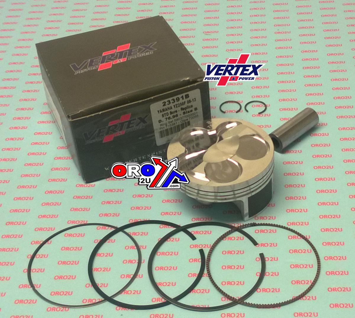 Vertex Piston Kit Vertex 77.0 D Yamaha YZ 250 08-13, Vertex 23391d Compr 13,5:1