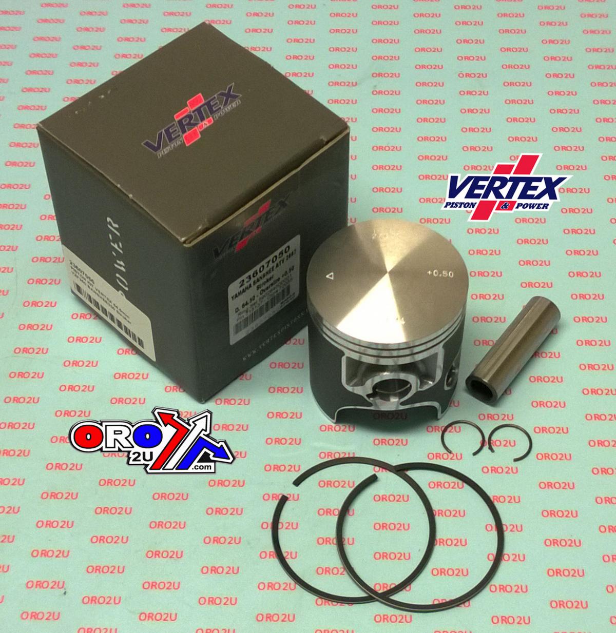 Vertex Piston Kit Vertex 65.0 Yamaha YZF 350 Upto 2007, Vertex 23607100 Os+1.00 350 Banshee Stroker