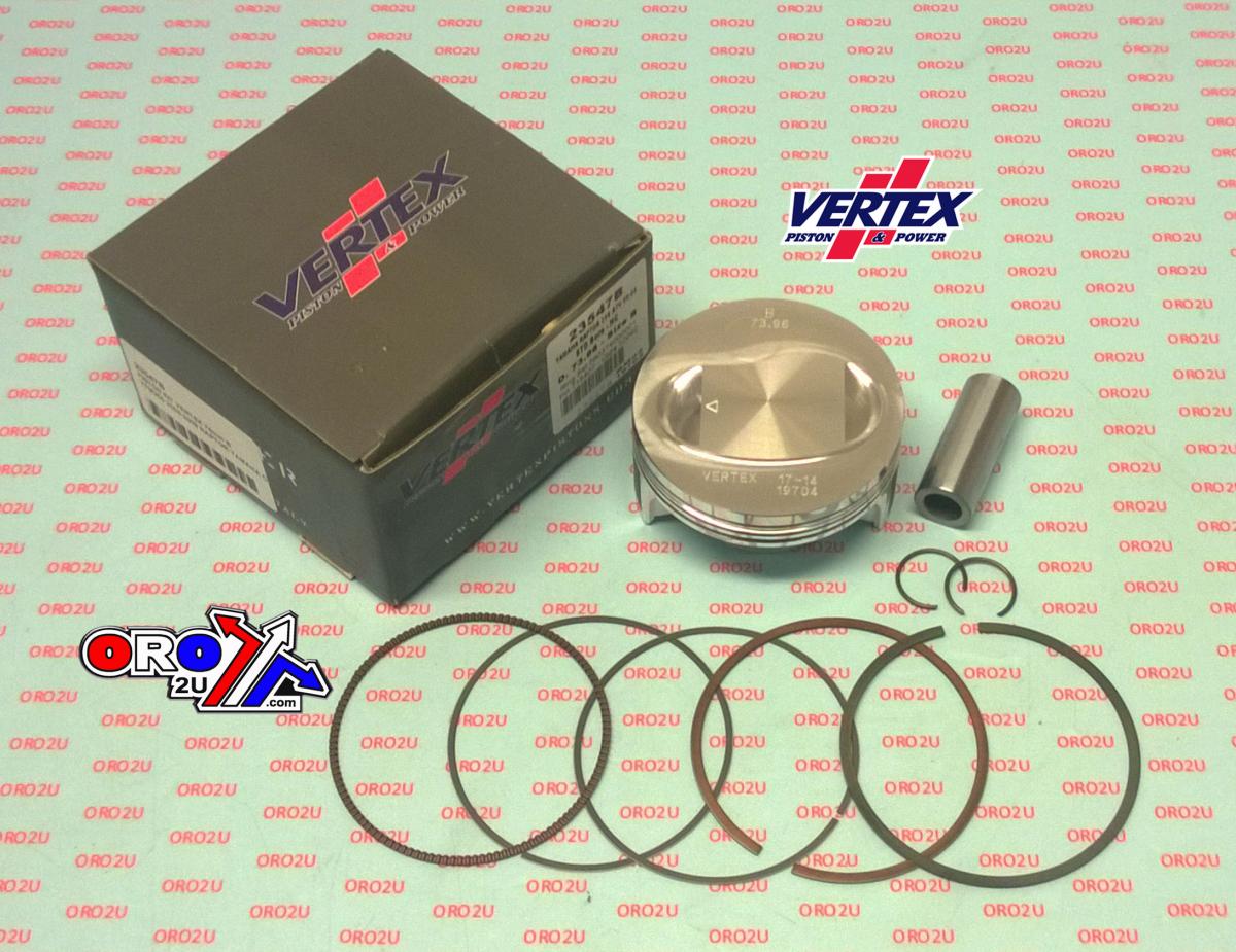 Vertex Piston Kit Vertex 74.0 a Yamaha Yfm 250 08-09, Vertex 23547a Raptor Compr 10,75:1