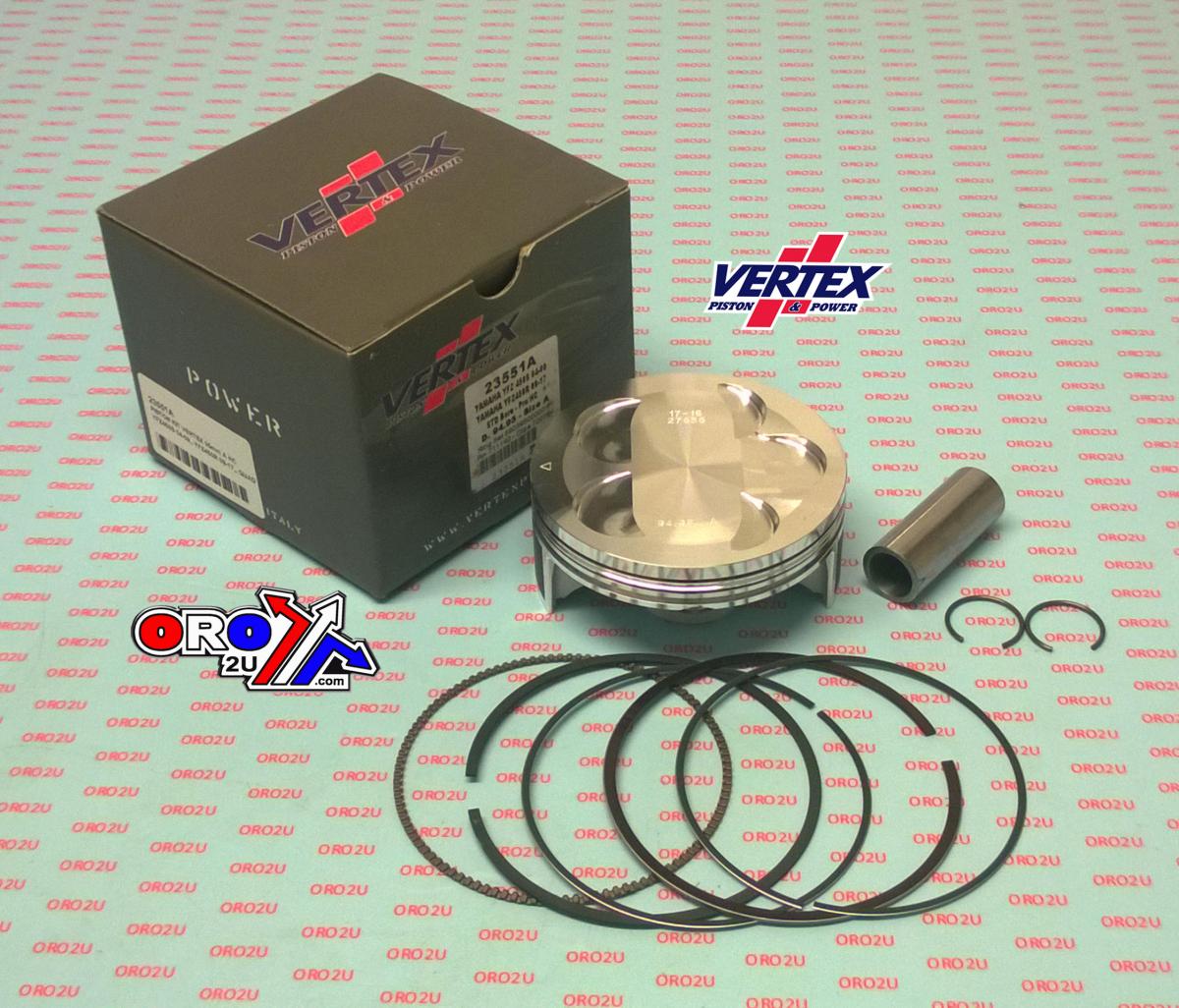 Vertex Piston Kit Vertex 95.0 a Hc Yamaha Yfz 450 S/r 04-17, Vertex 23551a Hc Compr 13,0:1