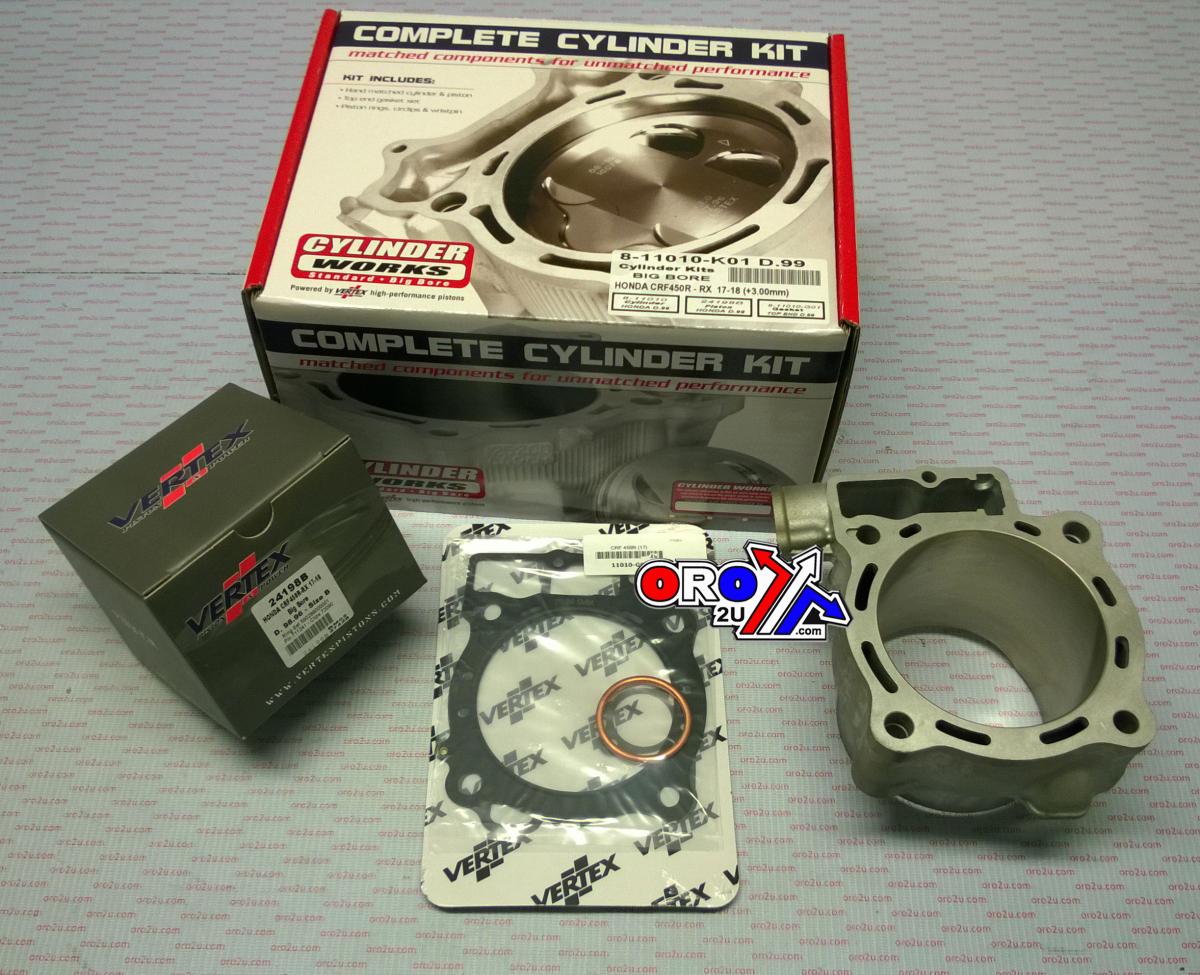 Cylinder Works Cylinder Kit 17-18 CRF450 99mm, Works Big Bore 11010-k01, 478cc